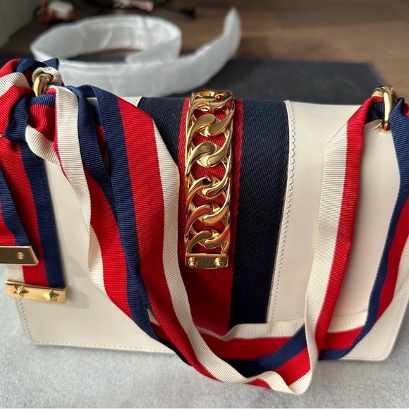 Gucci Sylvie Shoulder Bag with Gold Accents - Picture 11 of 14